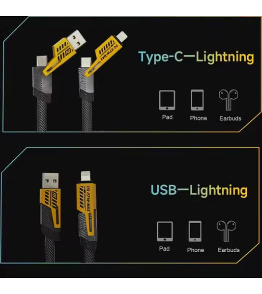 4 in 1 Fast Charging Cable 65Watt - High Quality