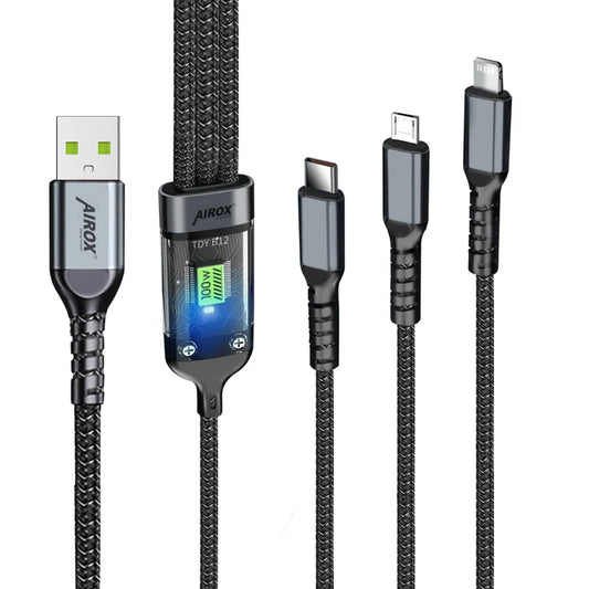 AIROX CB100 3-in-1 100W Fast Charging Cable