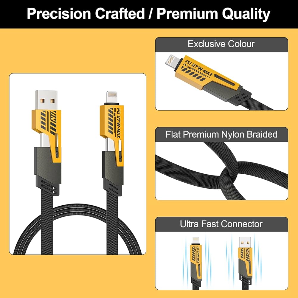 4 in 1 Fast Charging Cable 65Watt - High Quality